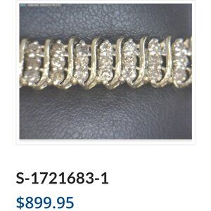 Gold diamond tennis bracelet
